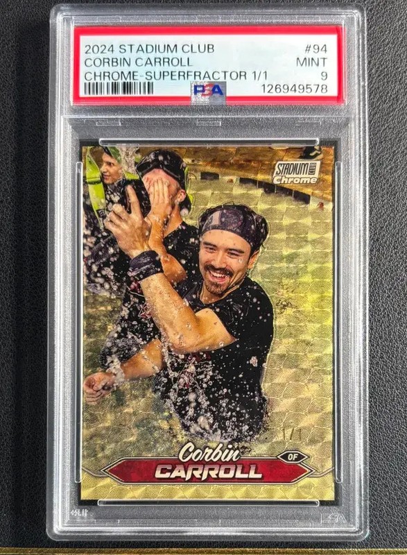 2024 Topps Stadium Club Chrome SuperFractor #94 Corbin Carroll 1/1 PSA 9 RO HA26