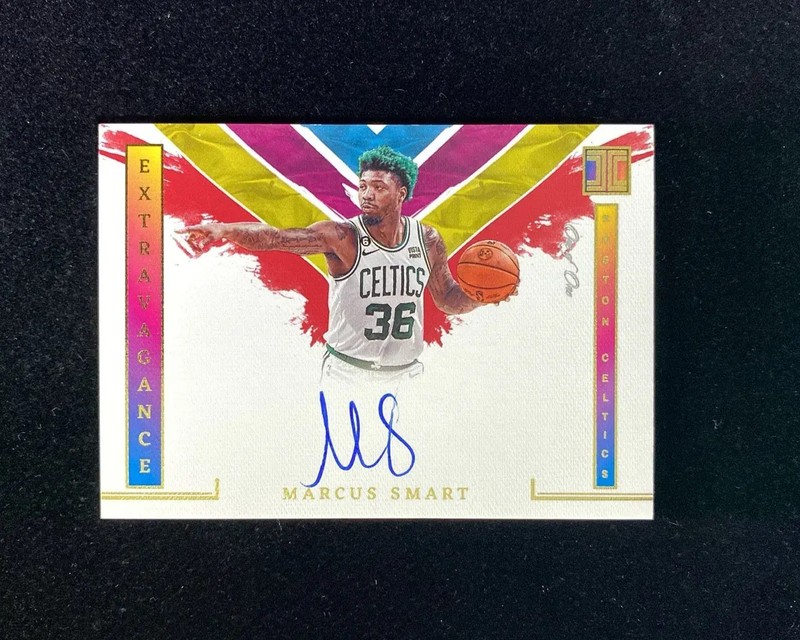 2022-23 Panini Impeccable Extravagance Asia Red Gold Marcus Smart Auto 1/1 WU89