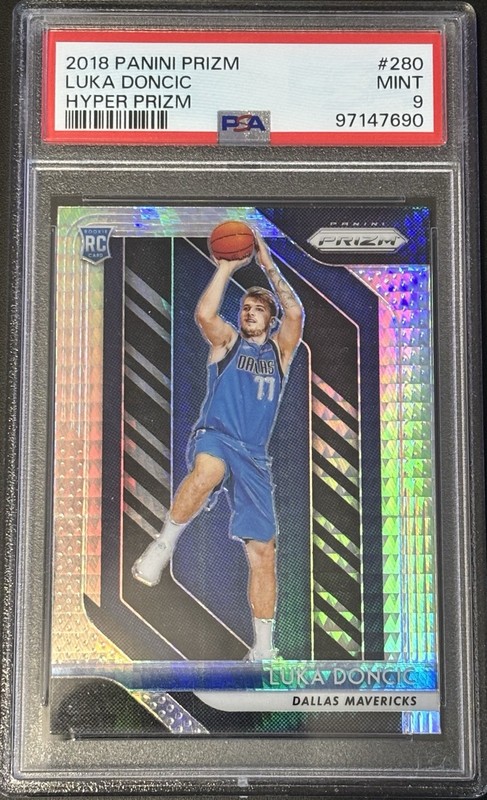 2018-19 Panini Prizm - Luka Doncic #280 Hyper Prizm Rookie RC - PSA 9