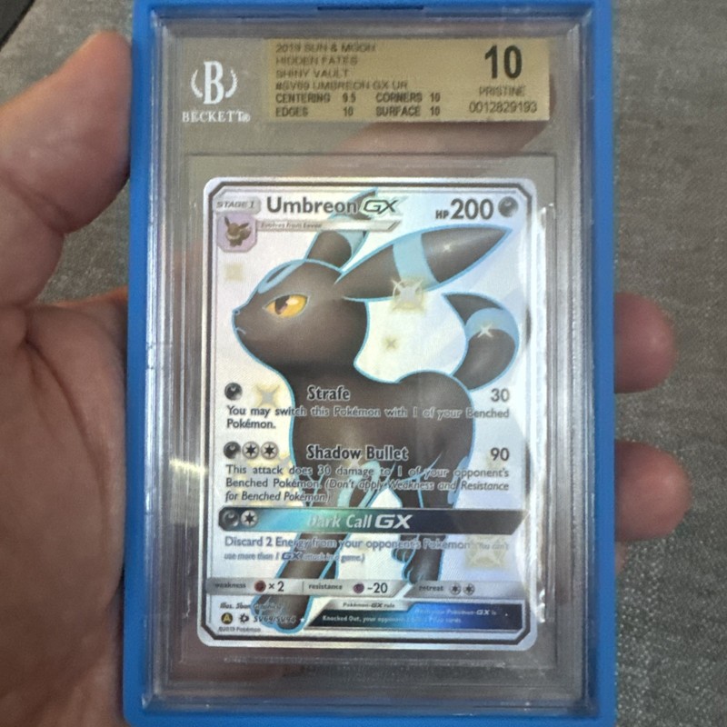 Pokemon Umbreon GX Hidden Fates Full Art #SV69 BGS 10 Pristine