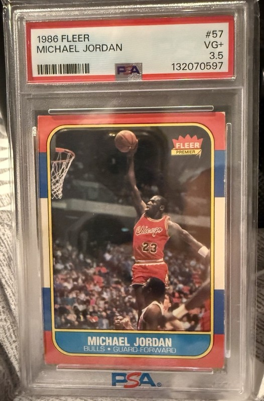 1986-87 Fleer - Michael Jordan #57 Rookie - Low Pop Rare PSA 3.5