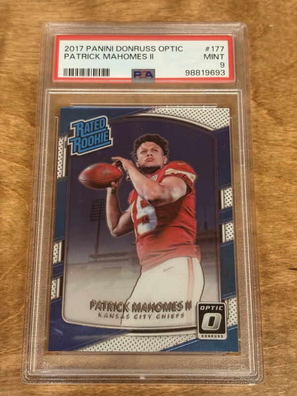 2017 Donruss Optic Patrick Mahomes Rookie #177 PSA 9 RC Chiefs