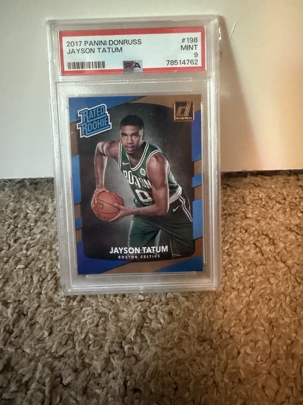 2017-18 Panini Donruss Rated Rookies Jayson Tatum #198 (RC) PSA 9