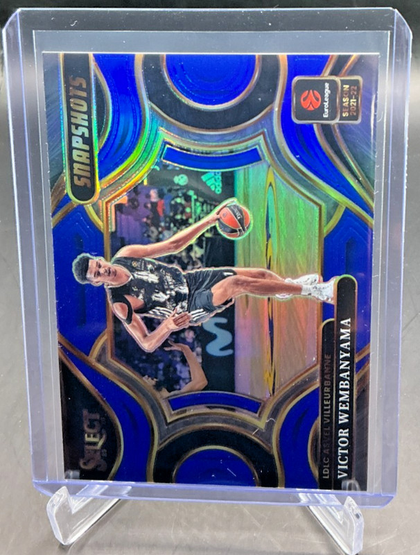 2025/26 Panini Select Euroleague Snapshots VICTOR WEMBANYAMA Blue Prizm 06/49