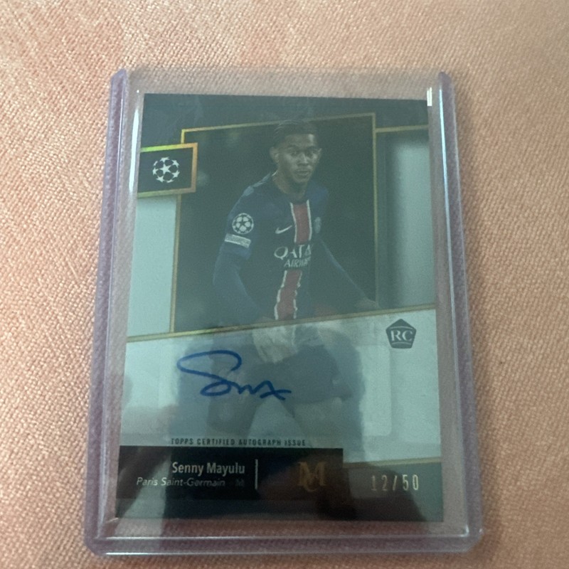 2024/25 Topps Museum Collection UCC Senny Mayulu Auto /50 RC