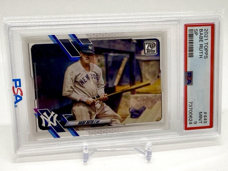 2021 Topps Legend Variation Babe Ruth SP (Horizontal) PSA 9 HOF