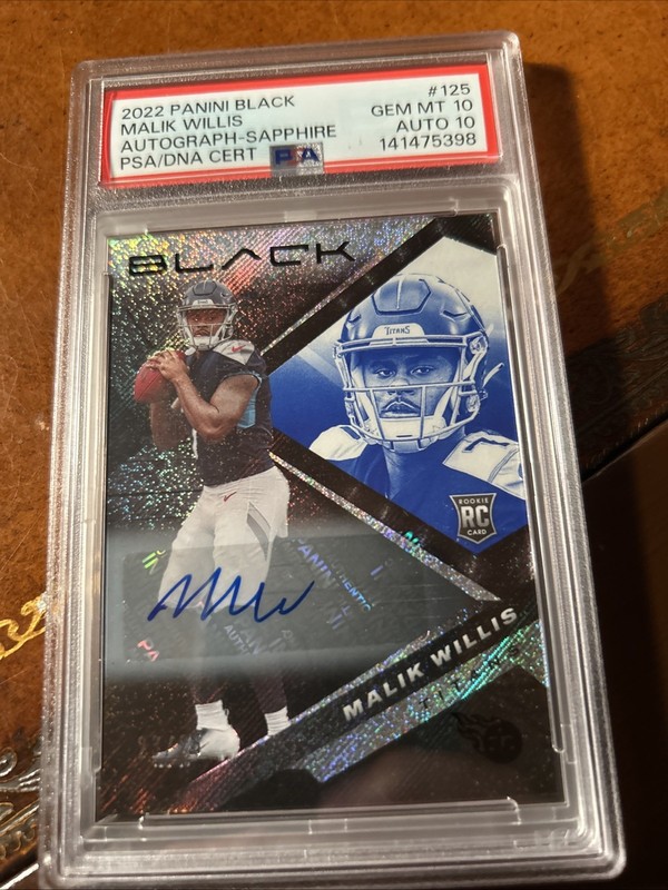2022 Panini Black Malik Willis PSA 10 Auto PSA 10 Sapphire 