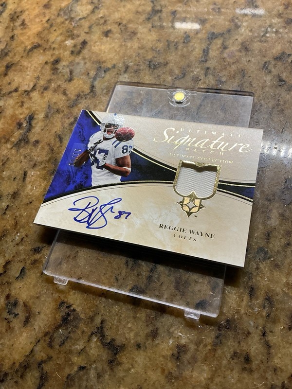 REGGIE WAYNE 2006-07 UD Ultimate Collection On Card GAME USED Patch Auto #/15