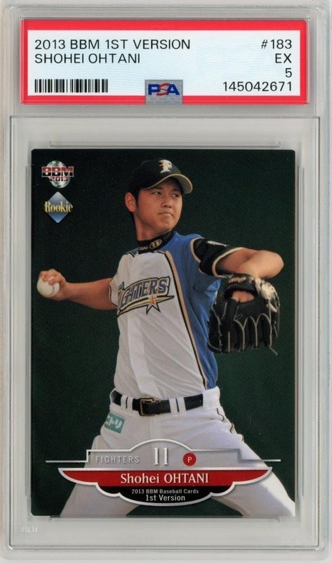 SHOHEI OHTANI 2013 BBM  1ST VERSION #183 RED WING  RC PSA 5