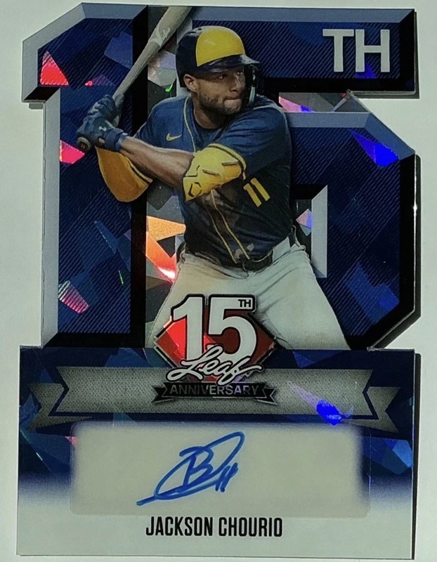 Jackson Chourio RC Auto 1/1 RARE 15 Year Die Cut Auto Milwaukee Brewers TRUE 1/1