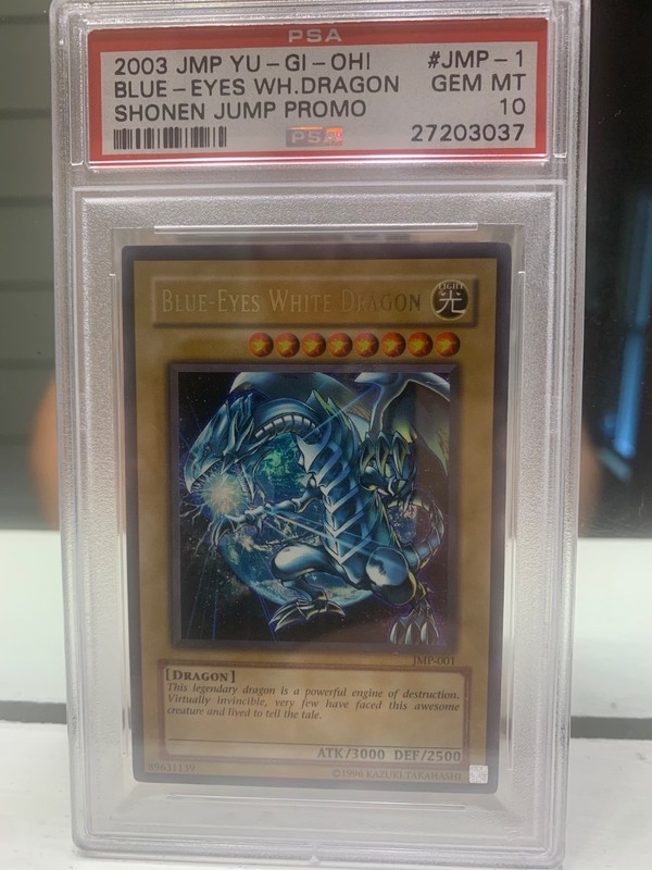 2003 YU-GI-OH! Shonen Jump Promo Blue Eyes White Dragon jmp-1 psa 10