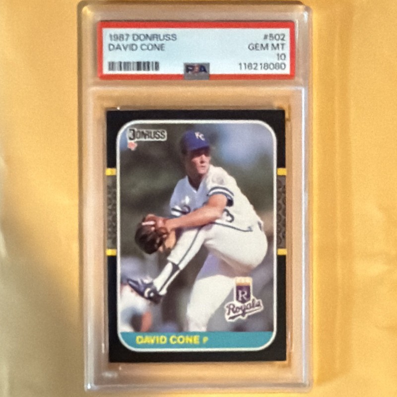 Donruss 1987 David Cone Rookie #502 Royals PSA 10 Baseball Card