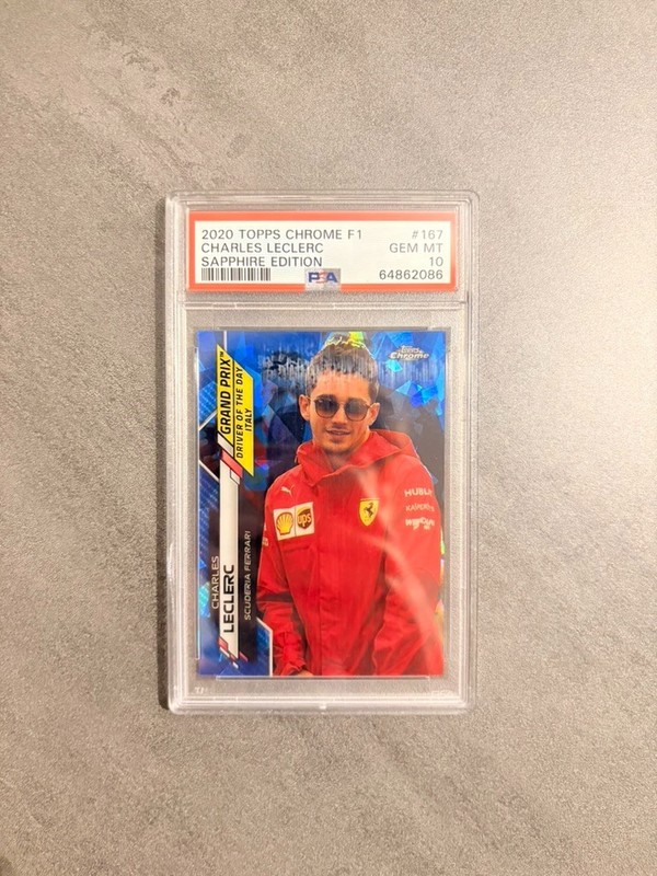 2020 Topps Chrome Sapphire F1 Charles Leclerc #167 PSA 10 GEM MINT