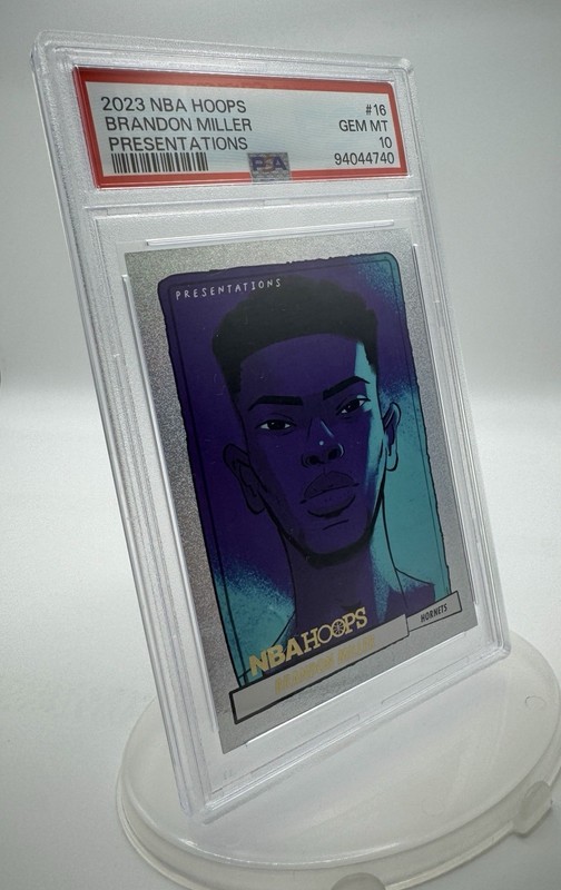 2023 NBA Hoops Presentations #16 - Brandon Miller, Charlotte Hornets, PSA 10!!