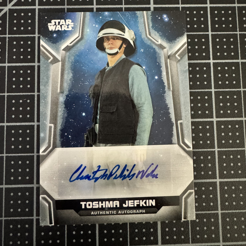 CHRISTOPHER PATRICK NOLAN/"TOSHMA JEFKIN" 2020 TOPPS STAR WARS AUTO CARD 118/500