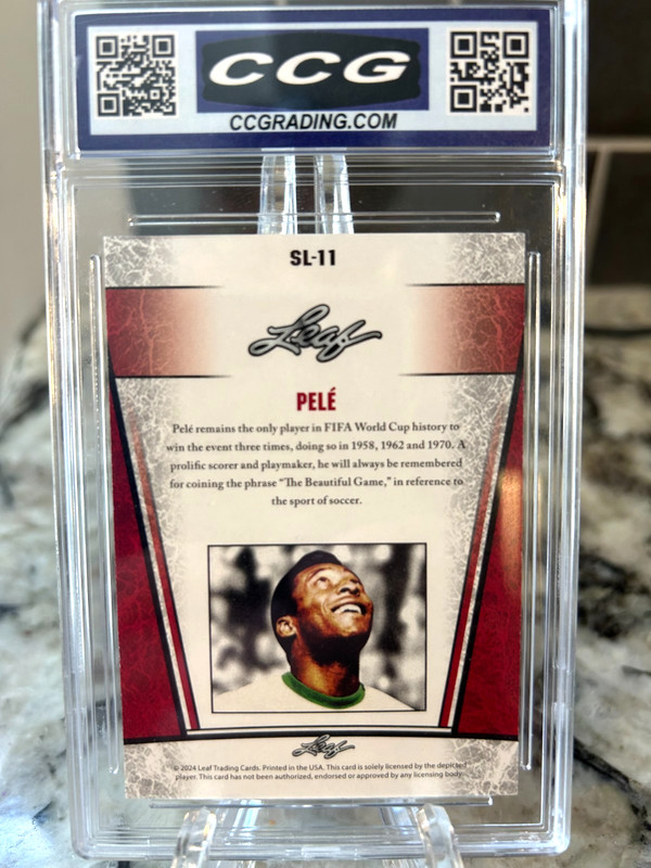 2024 Leaf Pele Silver Legend #SL-11 Graded 10 Gem Mint view 2
