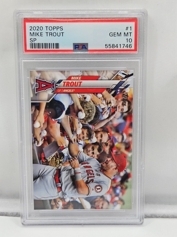 MIKE TROUT 2020 Topps Series One SP Photo Image Variation #1 PSA 10 Gem Mint !!!