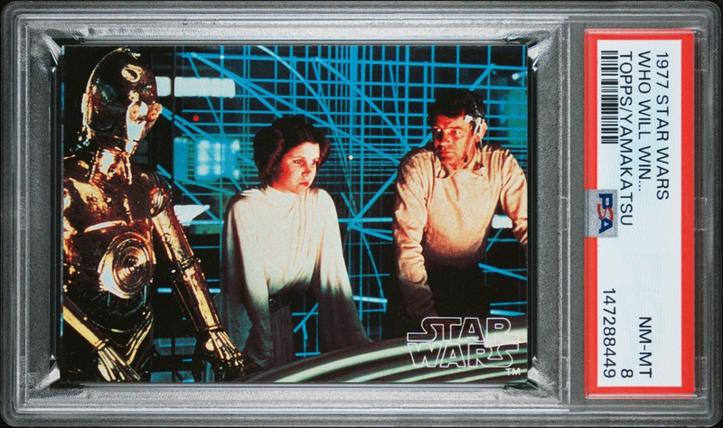 1977 STAR WARS TOPPS/YAMAKATSU STANDARD SIZE CARD WHO WILL WIN PSA 8