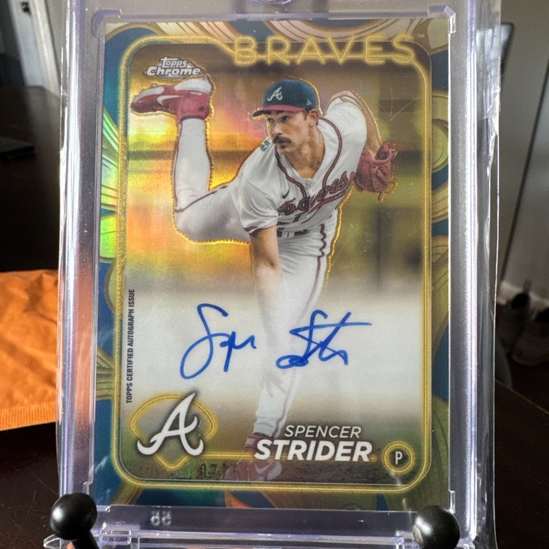 2024 Topps Gilded  Chrome Gold Auto /50 Spencer Strider #CGA-SS
