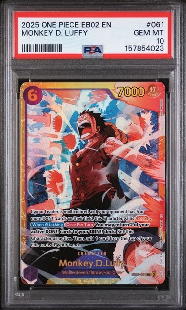 Monkey D Luffy EB02-061 PSA 10 – One Piece Anime 25th Collection