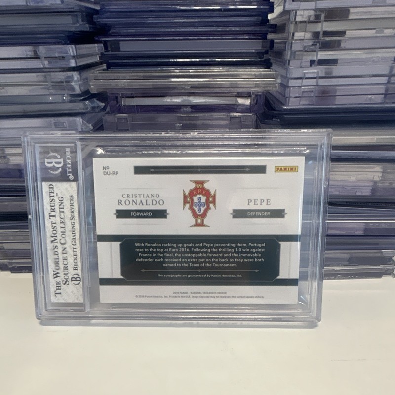 Ronaldo/Pepe 2016 National Treasures DUAL SIGNATURES AUTO /15 view 2