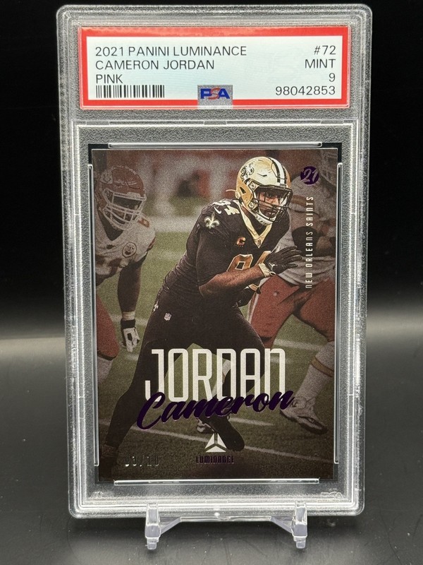 2021 Luminance Pink #72 Cameron Jordan 3/10 PSA 9!