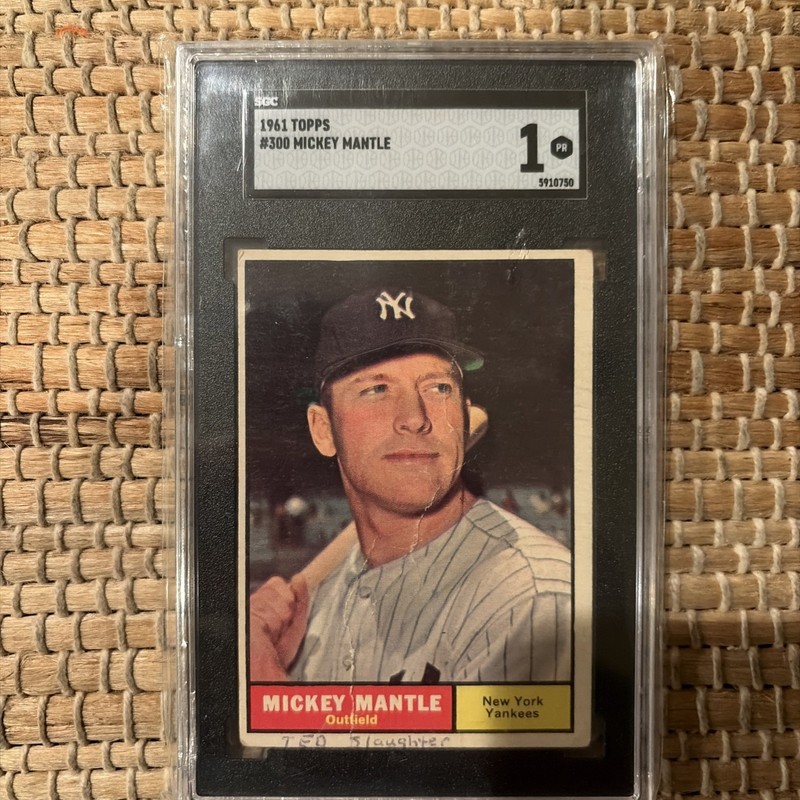 1961 Topps Mickey Mantle Yankees #300 PSA 1 PR 