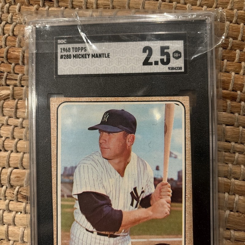 1968 Topps - Mickey Mantle #280 PSA 2.5 GD+ view 2