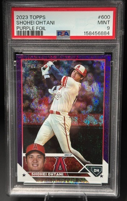 2023 Topps SHOHEI OHTANI #600 Purple Foil /799 PSA MINT 9 - Angels