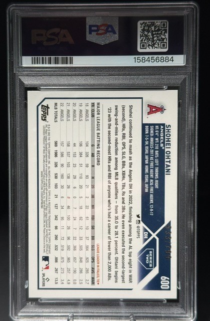 2023 Topps SHOHEI OHTANI #600 Purple Foil /799 PSA MINT 9 - Angels view 2