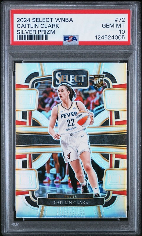 2024 Select Silver Prizm Caitlin Clark PSA 10 #72 RC Card NEW Case