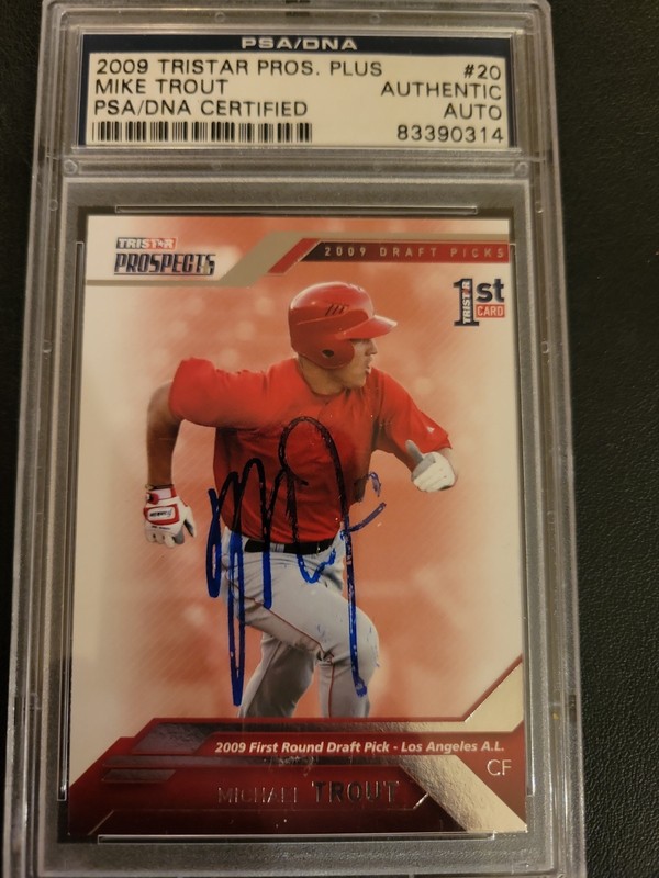 Mike Trout 2009 Tristar Prospects Plus Auto #20 RC PSA/DNA Nice!