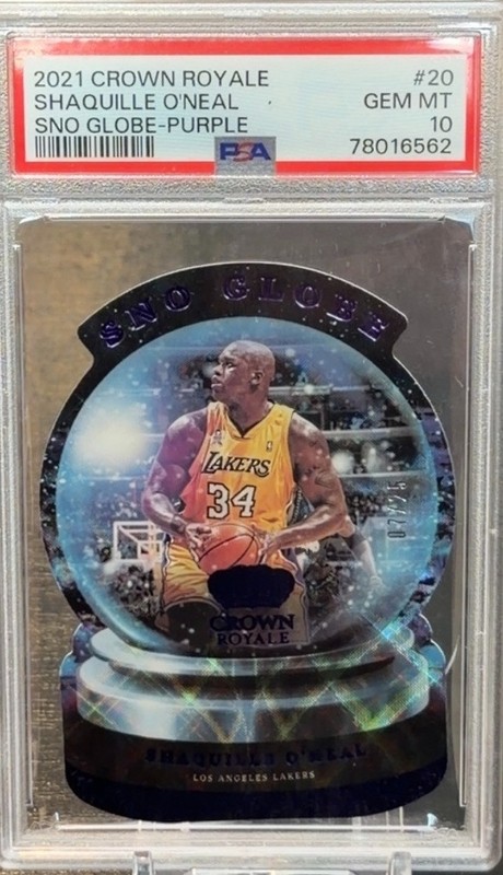 2021-22 Panini Crown Royale - Sno Globe Shaquille O'Neal #20 Purple /25 PSA 10
