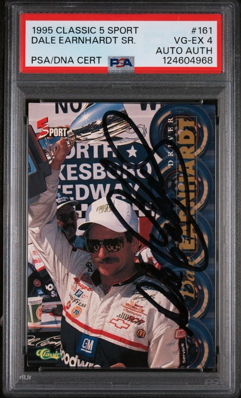 1995 CLASSIC  5 SPORT DALE EARNHARDT SR Card Auto Psa 4 Pop 1 None Higher