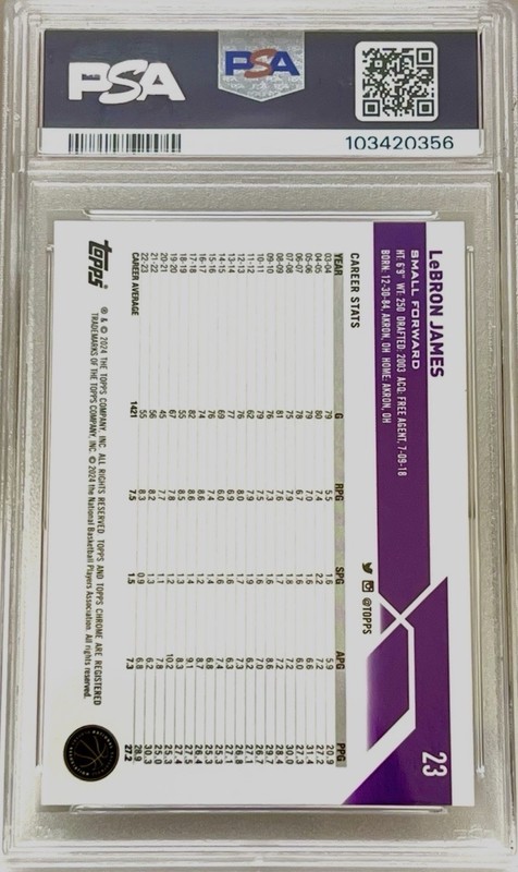 2023-24 Topps Chrome - LeBron James #23 view 2