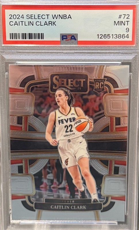 2024 Panini Select WNBA - Concourse Caitlin Clark #72 Silver Prizm (RC) PSA 9