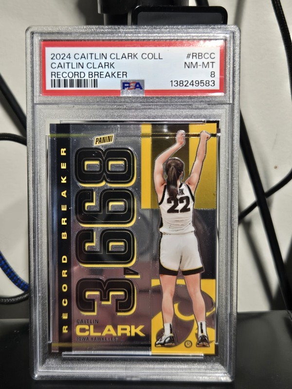 Caitlin Clark 2024 Collection Record Breaker 3668 Chrome #RB-CC PSA 9 MINT