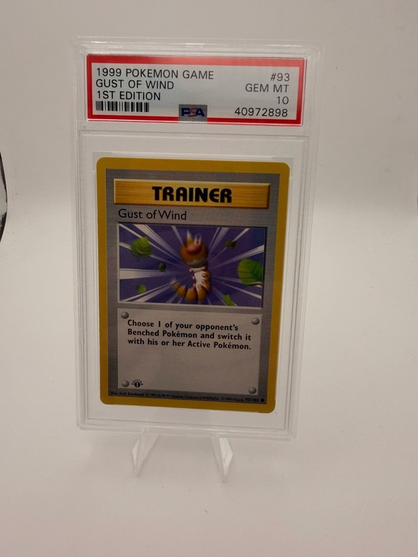1999 POKEMON BASE SET 1ST EDITION #93 GUST OF WIND PSA 10