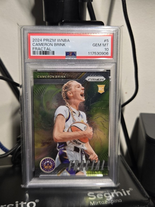 2024 PANINI PRIZM WNBA FRACTAL 5 CAMERON BRINK PSA 10 Rookie Sparks