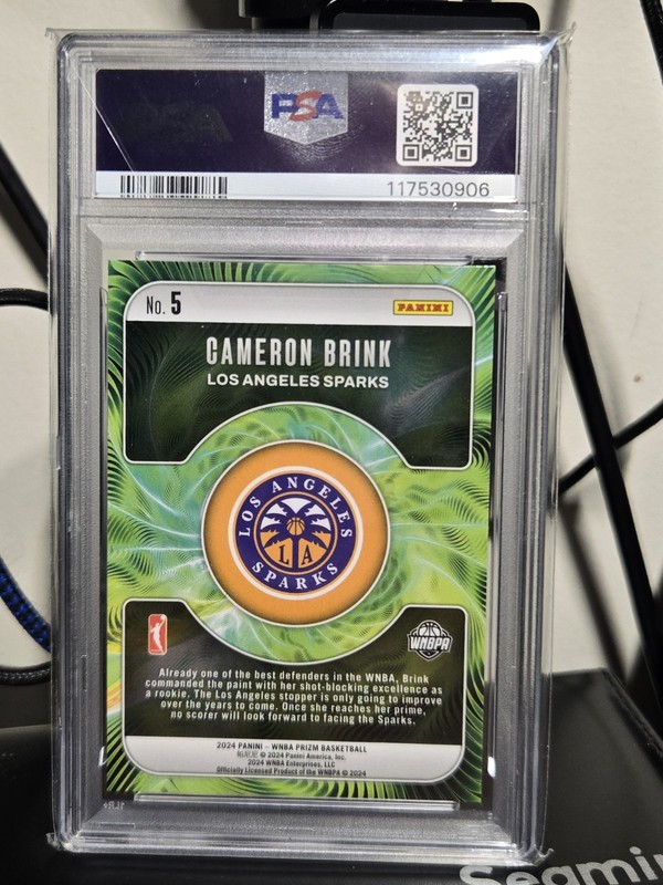 2024 PANINI PRIZM WNBA FRACTAL 5 CAMERON BRINK PSA 10 Rookie Sparks view 2