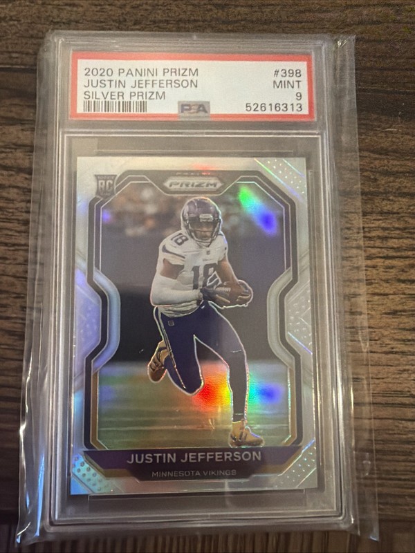 Justin Jefferson RC 2020 Panini Silver Prizm  PSA 9 Rookie Vikings