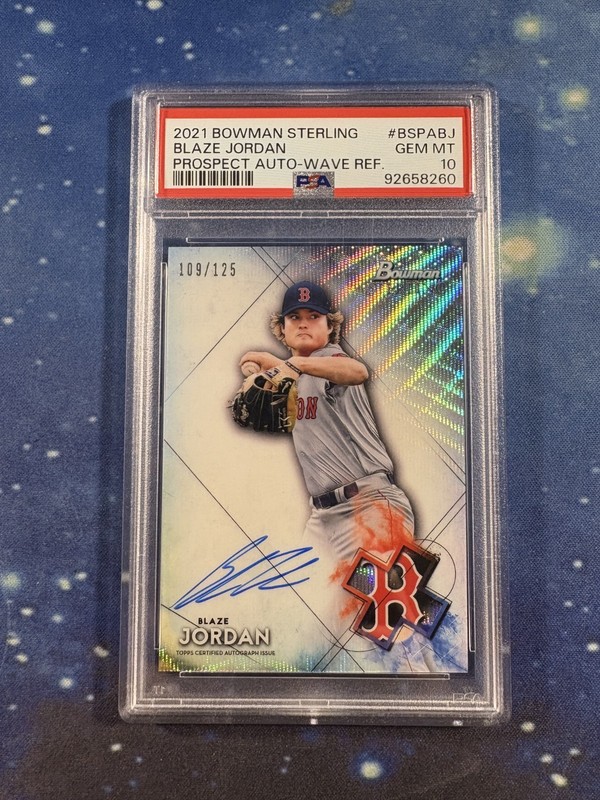Blaze Jordan Auto 2021 Bowman Sterling #BSPA-BJ Wave Refractor /125 PSA 10