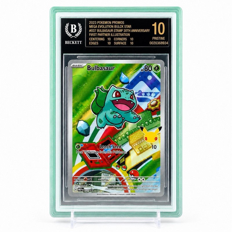 POP 1 Pokemon TCG 2023 Bulbasaur 037 Promo Holo Eng BGS 10 BLACK LABEL