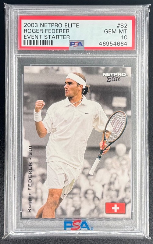 2003 Netpro Elite Roger Federer Event Edition - Event Starter #S2 Rookie PSA 10