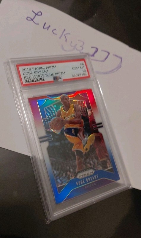 Panini Prizm 2019-20 Kobe Bryant #8 Red/White/Blue Prizm PSA 10 Last Year KOBE!