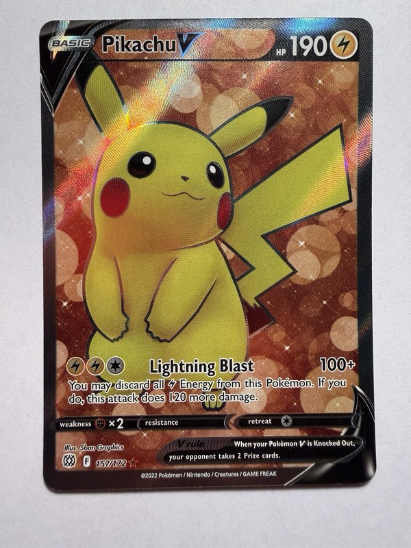 Pikachu V (Full Art) 157/172 Swsh09: Brilliant Stars Holo