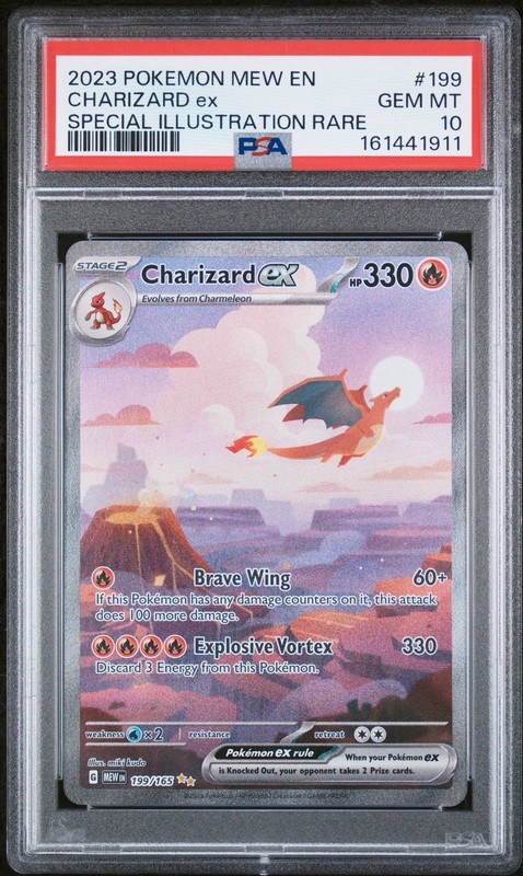 2023 POKEMON MEW EN-151 SPECIAL ILLUSTRATION RARE #199 CHARIZARD EX PSA 10