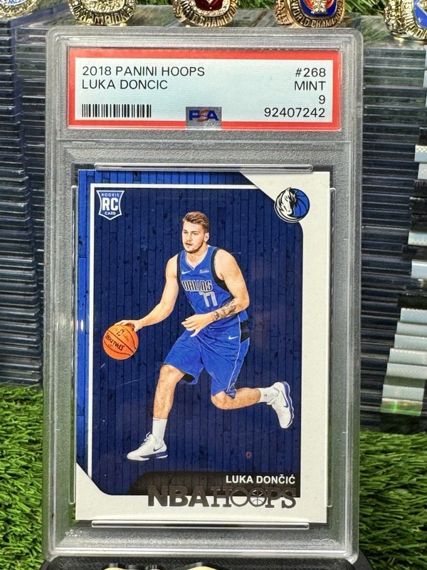 2018 Panini Hoops Luka Doncic Rookie RC #268 PSA 9 Mint Mavericks Superstar