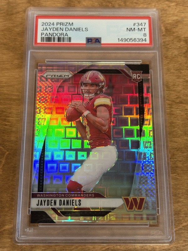 2024 Panini Prizm Jayden Daniels Pandora /400 RC #347 PSA 8