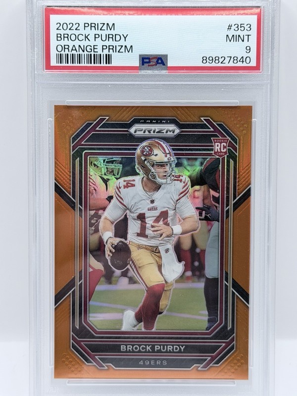 2022 Panini Prizm - Rookies Brock Purdy #353 Orange Prizm /249 (RC)